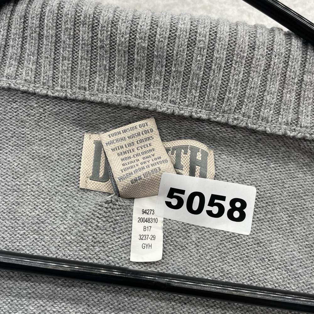 Duluth Trading Sweater Mens XL Gray 1/4 Zip Cotton Blend Pullover Mock Neck Warm - Picture 8 of 9